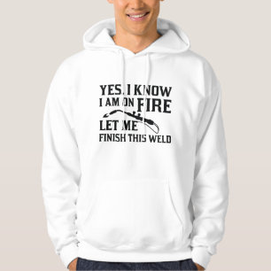 Jag är på eld hoodie