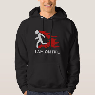 Jag är på eld hoodie