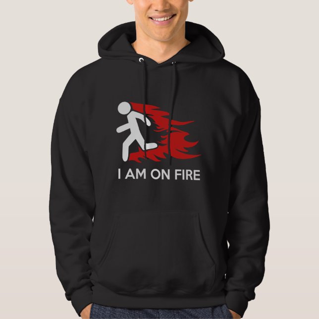 Jag är på eld hoodie (Framsida)
