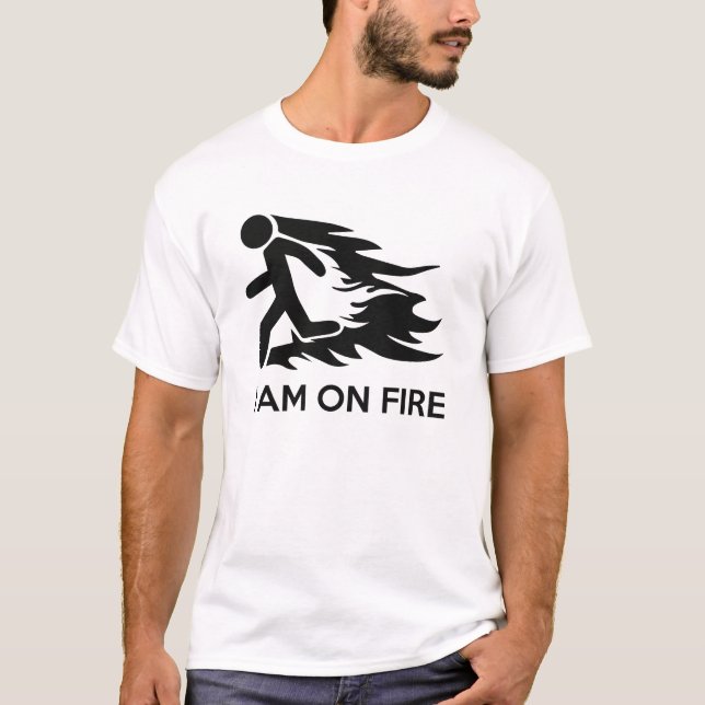 Jag är på eld t shirt (Framsida)