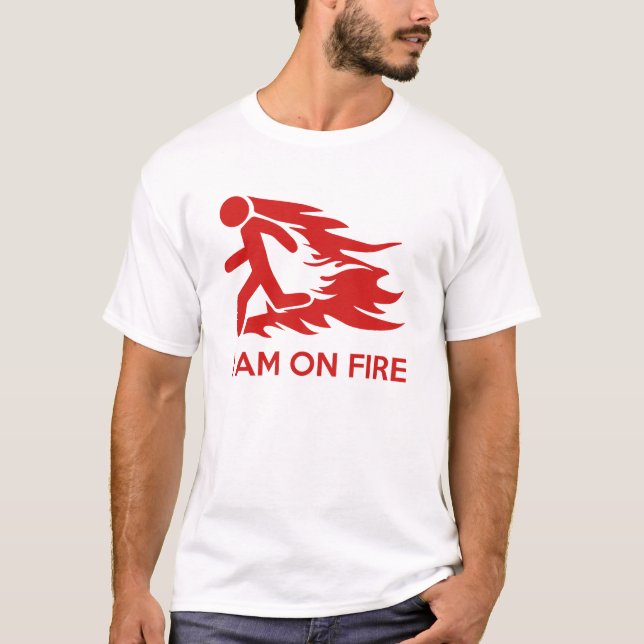 Jag är på eld t shirt (Framsida)