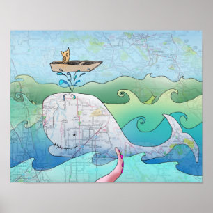 Jag är på en båt poster