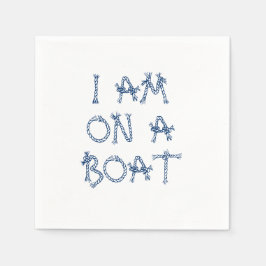 Jag är på en båt, sjömanschettknutar anpassningsba pappersservett