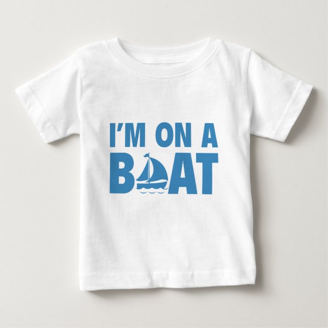 Jag är på en båt t shirt (Framsida)