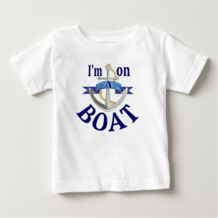 Jag är på en boat-rolig semesterfirma i baby tee shirt