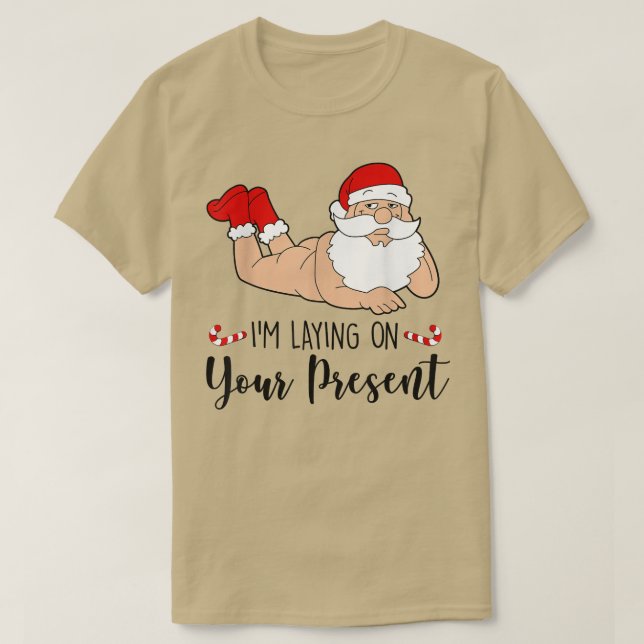 Jag är på er nuvarande fina jultomte t shirt (Design framsida)