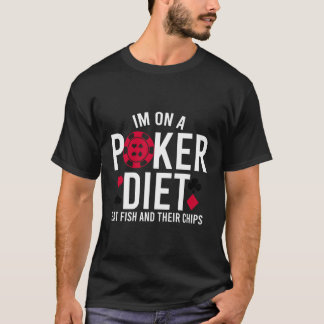 Jag är på ett Poker Diet Kostym-kort, funktionellt T Shirt