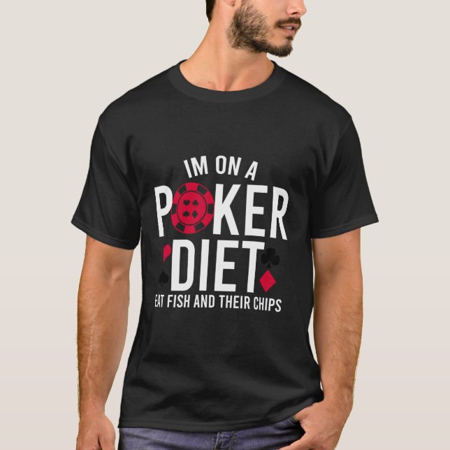Jag är på ett Poker Diet Kostym-kort, funktionellt T Shirt (Framsida)