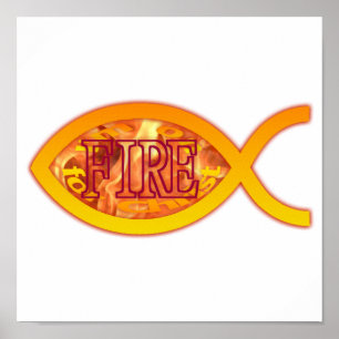 Jag är på FÄRRE för Kristus - Christian Fish Symbo Poster