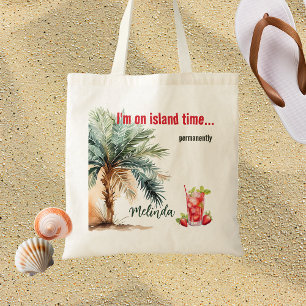 Jag är på Island Time... Personlig Beach Tygkasse