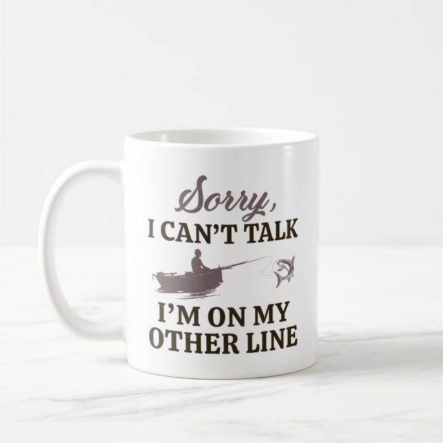Jag är på min andra linje kaffemugg (Vänster)
