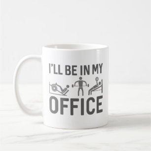 Jag är på mitt kontor kaffemugg
