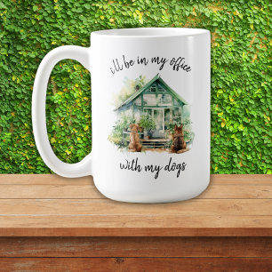 Jag är på mitt kontor med Hundar Garden Hund älska Kaffemugg