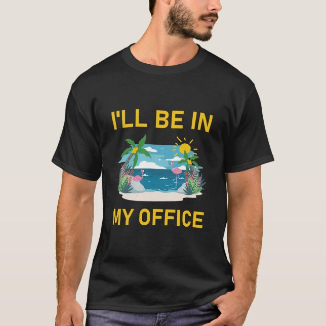 Jag är på mitt kontor - Surfing Funny Surfer T Shirt (Framsida)