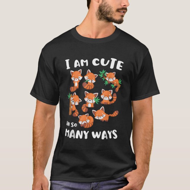 Jag är på så sätt att Red Panda Kawaii T Shirt (Framsida)