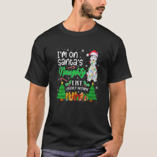 Jag är på Santa's Naughty Cute Siberian husky Hund T Shirt