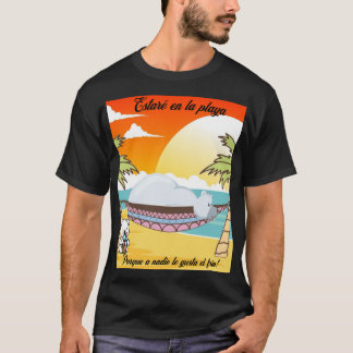Jag är på stranden spansk utgåva t shirt