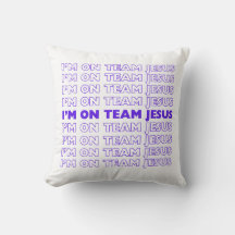 Jag är på Team Jesus kudde