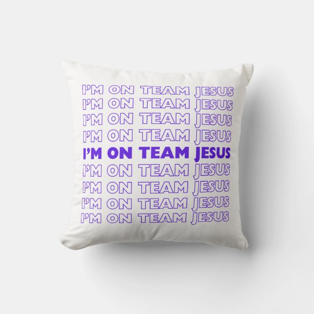 Jag är på Team Jesus kudde (Framsida)