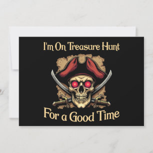 Jag är på Treasure Hunt för en Bra-tid, roligt Pir Inbjudningar