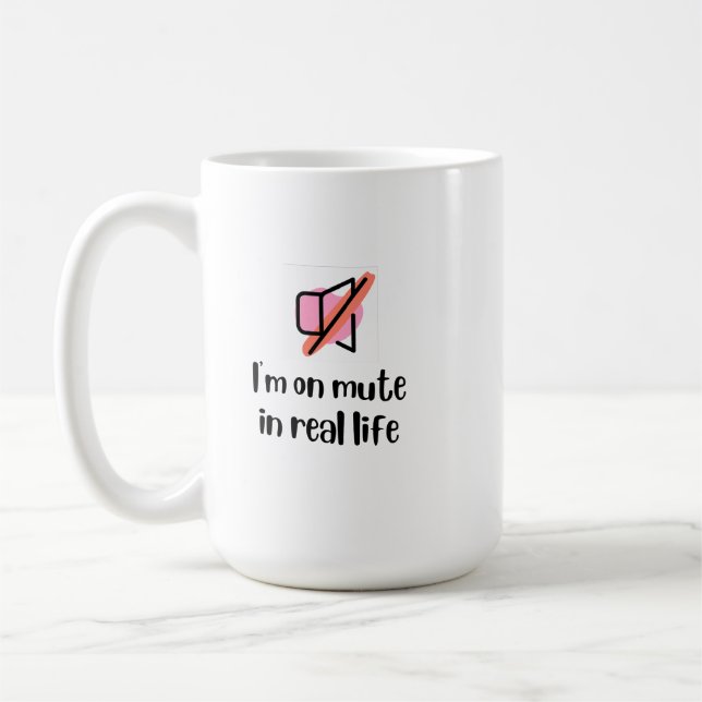 Jag är på tyst i Real Life Graphic Kaffemugg (Vänster)