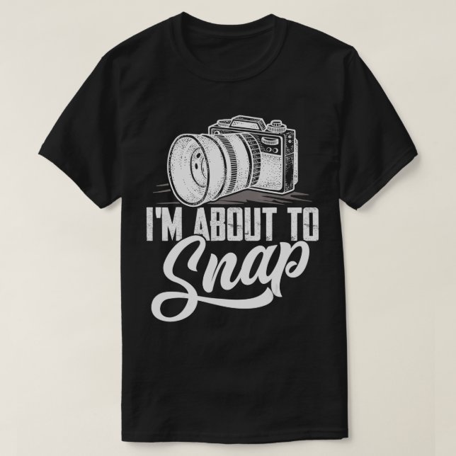 Jag är på väg att fästa fotografikameran t shirt (Design framsida)