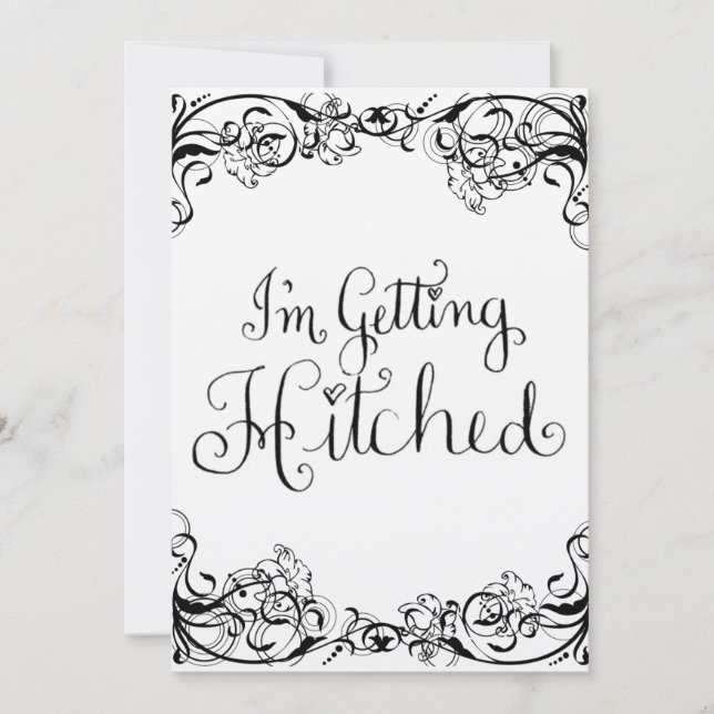 Jag är på väg att komma Hitched Inbjudningar (Framsida)