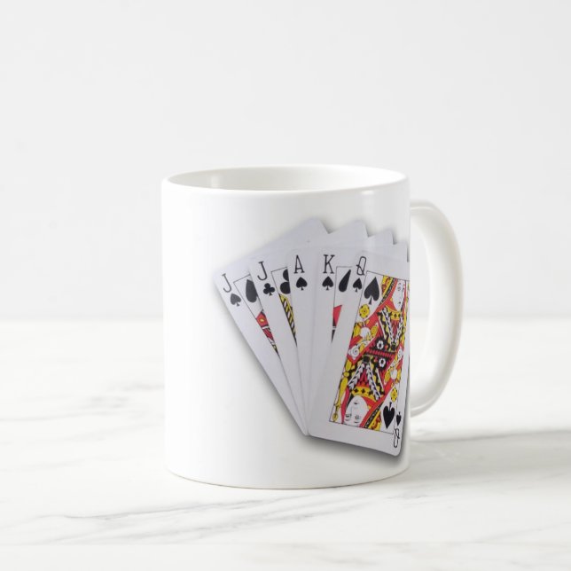 Jag är på väg Ensam! Perfekt Euchre Hand Kaffemugg (Framsida höger)