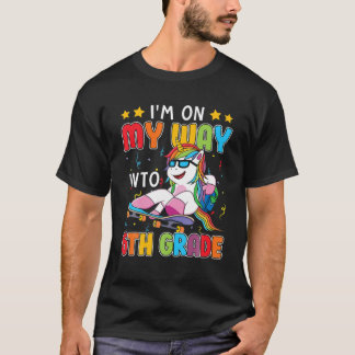 Jag är på väg in i det sjätte 6e Klass Kids Skateb T Shirt