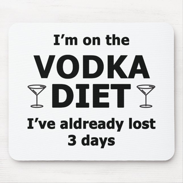 Jag är på Vodka Diet Musmatta (Framsidan)