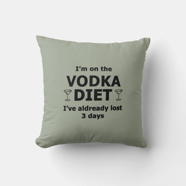 Jag är på vodka-dieten kudde (Framsida)