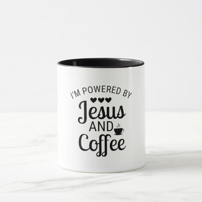 Jag är pådrivande av Jesus och kaffe Combo Mugg (Center)