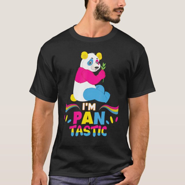 Jag är Pan Tastic Fantastic Pansexual Panda Lgbt G T Shirt (Framsida)