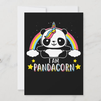 Jag är pandacorn present tack kort