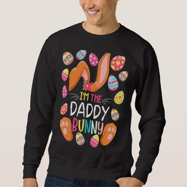 Jag är pappa Bunny Påsk Funny Påsk Mor S D Lång Ärmad Tröja (Framsida)