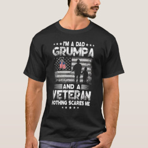 Jag är Pappa Grumpa Veteran Fars dag Manar T Shirt