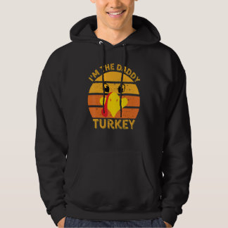 Jag är Pappa Kalkon Ansikte Glad Thanksgiving Fami Hoodie