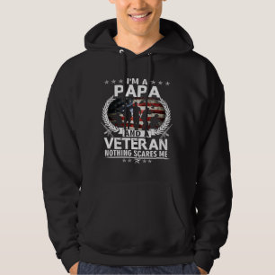 Jag är Pappa och ett veteranskt ingenting Skrämmer Hoodie
