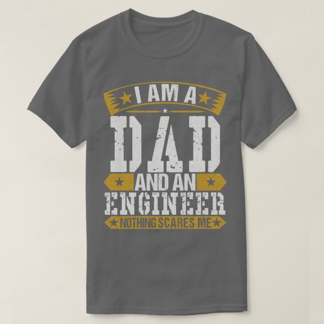 Jag är Pappa och Ingenjör T Shirt (Design framsida)