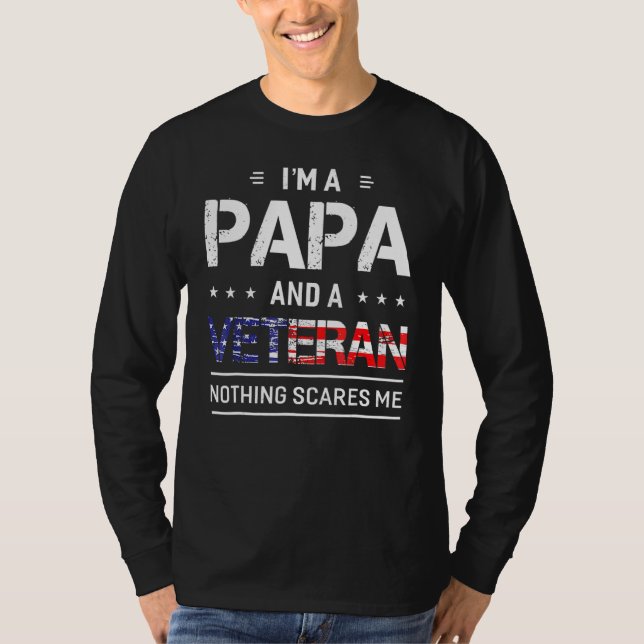 Jag är Pappa och Veteran Manar morfar T Shirt (Framsida)