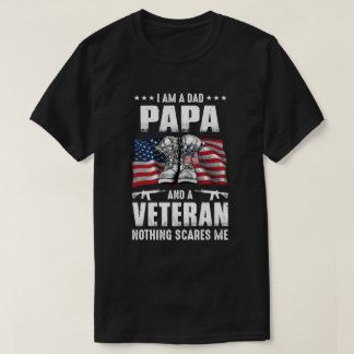 Jag är Pappa Pappa och ett veteranskt inget Skrämm T Shirt