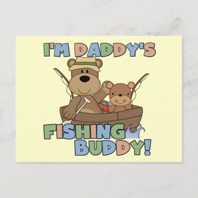 Jag är Pappor Fishing Buddy T-shirts och presenter Vykort (Framsida)