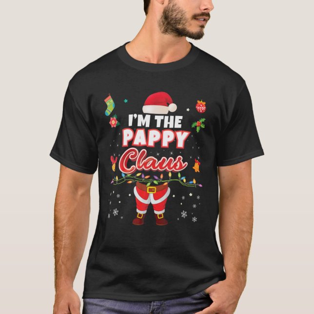 Jag är Pappy Claus Matching Family Merry Christma T Shirt (Framsida)