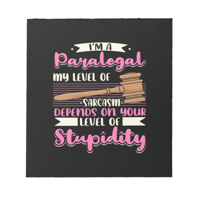 Jag är Paralegal Anteckningsblock (Framsida)