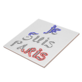 Jag Är Paris Konsttryck Kakelplatta