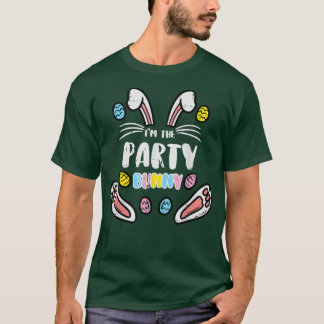Jag är Party Bunny Funny Påsk som matchar familjen T Shirt