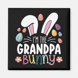 Jag är påskfamiljen Grandpa Bunny Matchande Magnet
