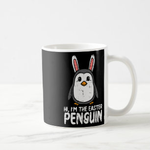 Jag är påskpingvinen söta kaninöron kvinnor pojkar kaffemugg