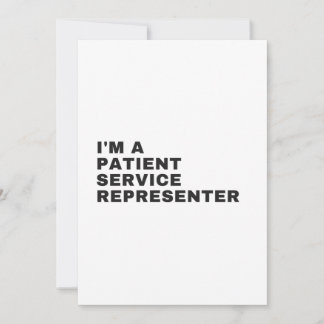 JAG ÄR PATIENT SERVICE REPRESENTANT TACK KORT