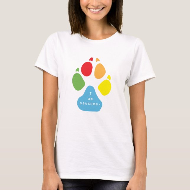 Jag är pawsome t shirt (Framsida)